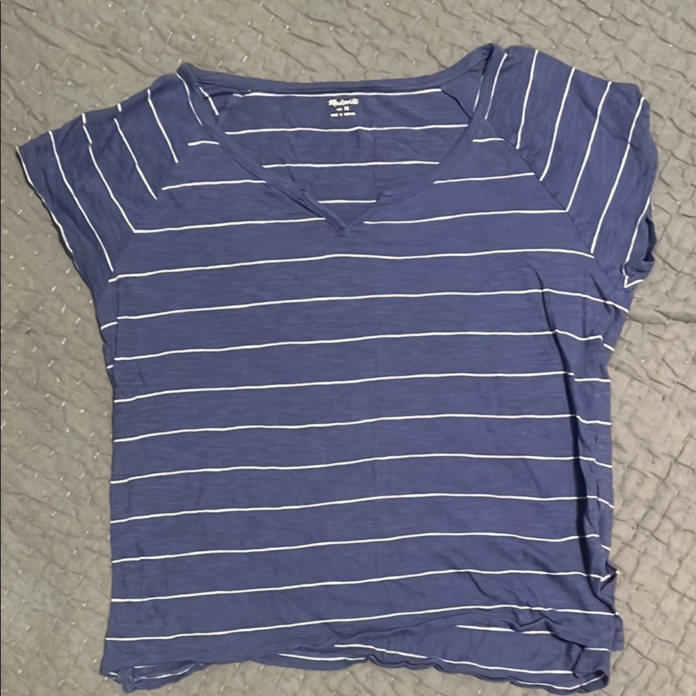 Madewell Blue Striped Women's Top